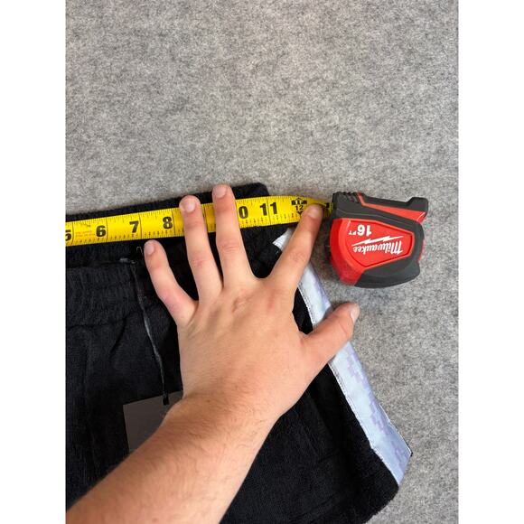 Marcelo Burlon Shorts Womens 2XS Black Pull On Terry Cloth Mid Rise Goth NWT - Picture 3 of 11